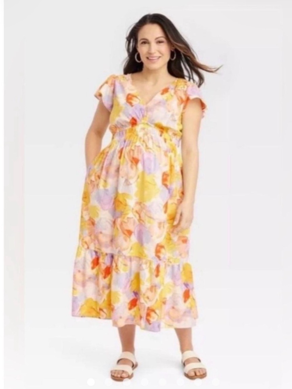 Ingrid Maternity Floral Dress -size S